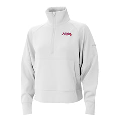 Atlanta Braves Women's Wickhams Hills Raglan Omni-Wick Quarter-Zip Pullover White