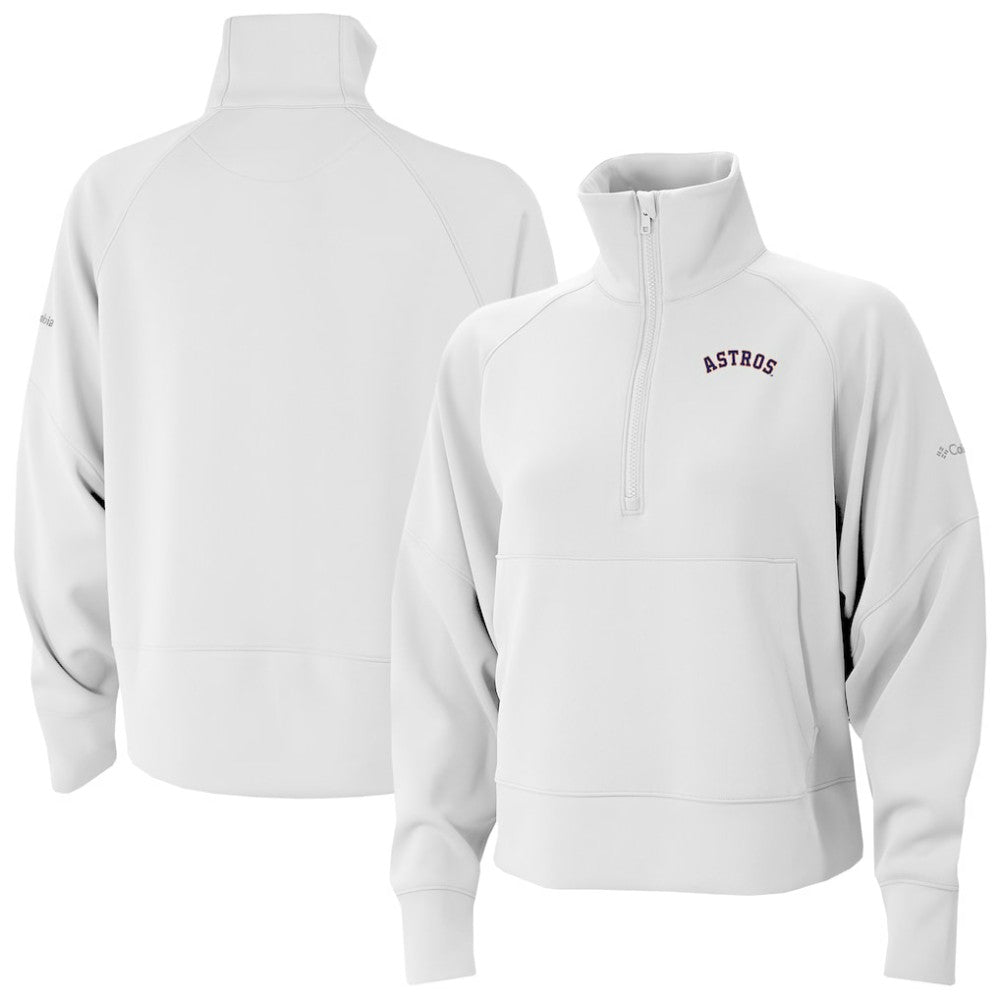 Houston Astros Women's Wickhams Hills Raglan Omni-Wick Quarter-Zip Pullover White