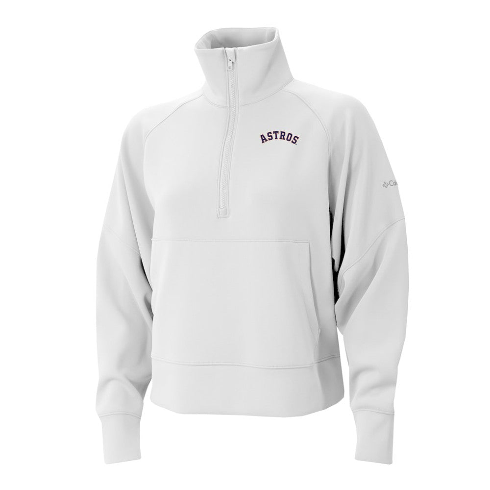 Houston Astros Women's Wickhams Hills Raglan Omni-Wick Quarter-Zip Pullover White