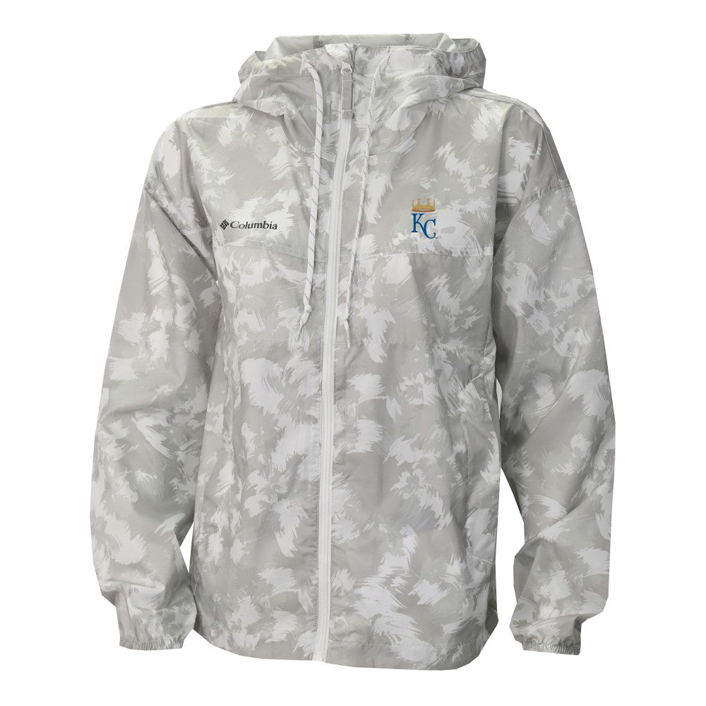 Kansas City Royals Women's Flash Challenger Full-Zip Hoodie Windbreaker Jacket Gray/White