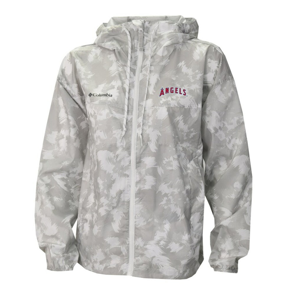 Los Angeles Angels Women's Flash Challenger Full-Zip Hoodie Windbreaker Jacket Gray/White