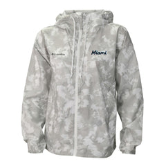 Miami Marlins Women's Flash Challenger Full-Zip Hoodie Windbreaker Jacket Gray/White