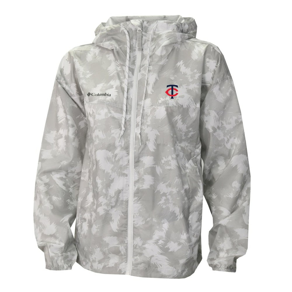 Minnesota Twins Women's Flash Challenger Full-Zip Hoodie Windbreaker Jacket Gray/White