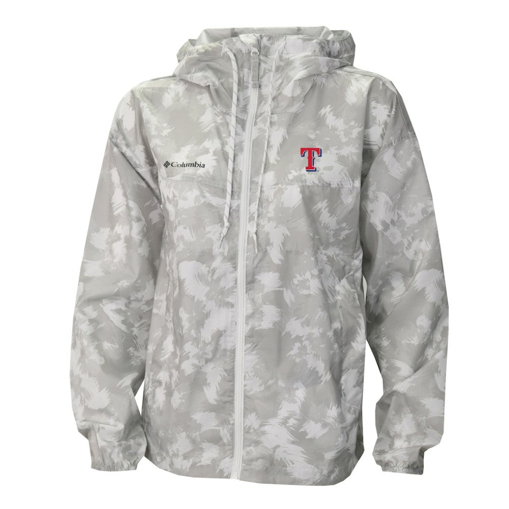Texas Rangers Women's Flash Challenger Full-Zip Hoodie Windbreaker Jacket Gray/White