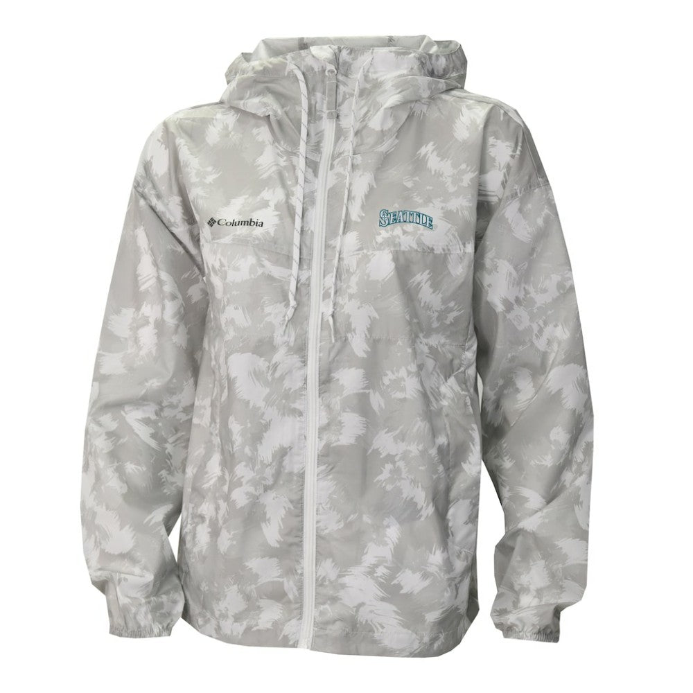 Seattle Mariners Women's Flash Challenger Full-Zip Hoodie Windbreaker Jacket Gray/White
