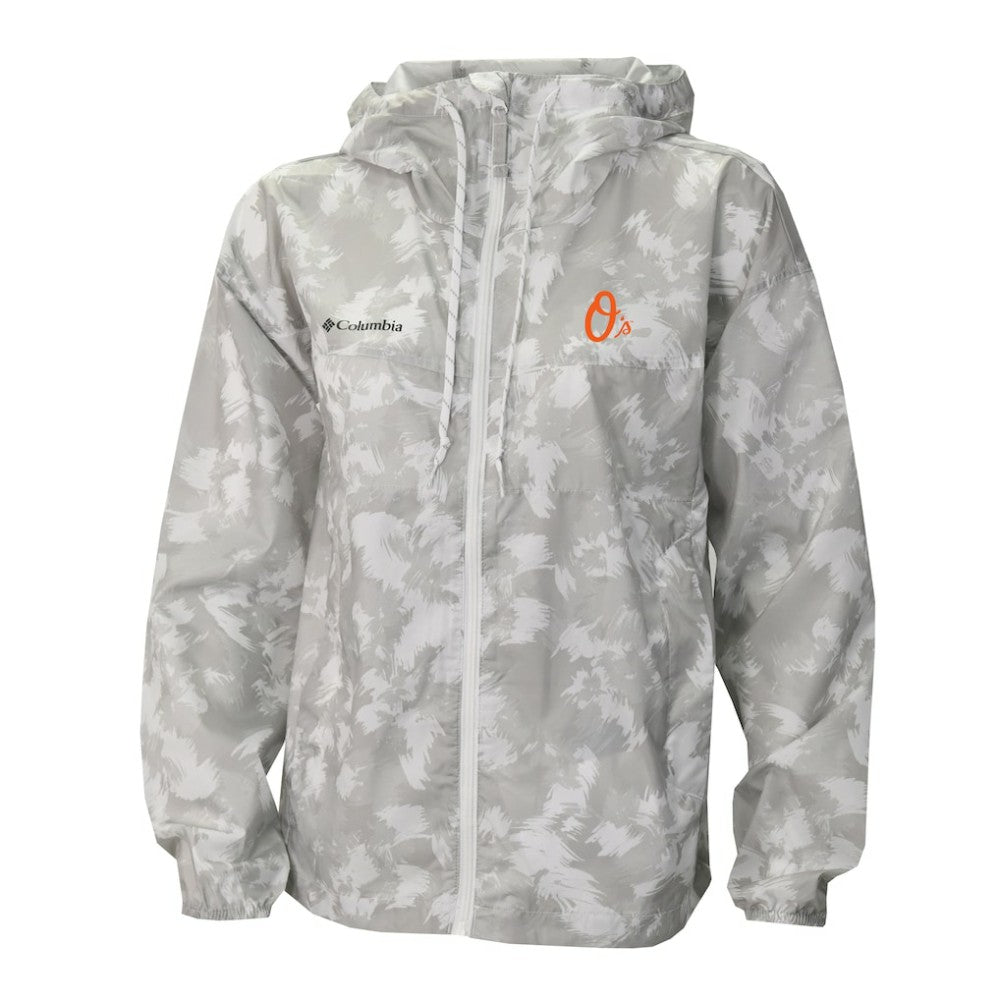 Baltimore Orioles Women's Flash Challenger Full-Zip Hoodie Windbreaker Jacket Gray/White