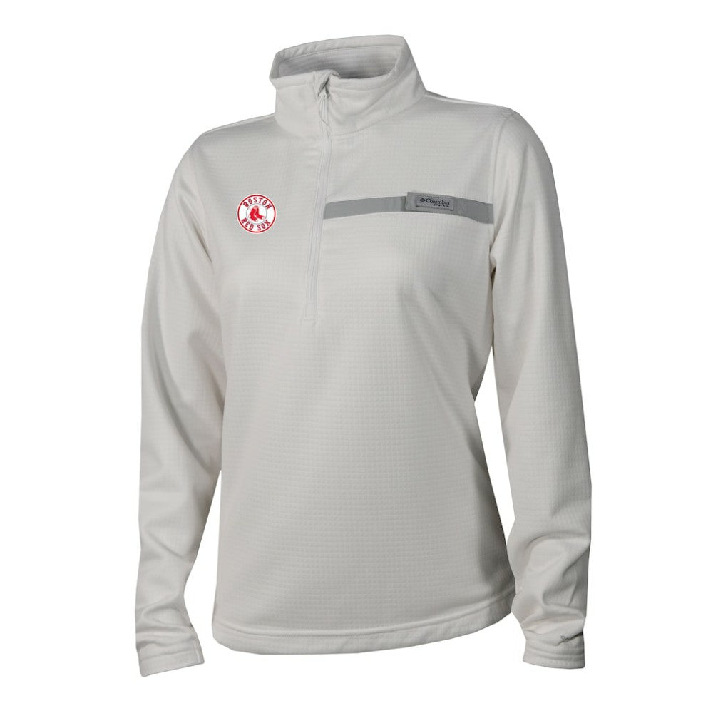 Boston Red Sox Women's Skiff Guide Fleece Half-Zip Pullover Jacket White