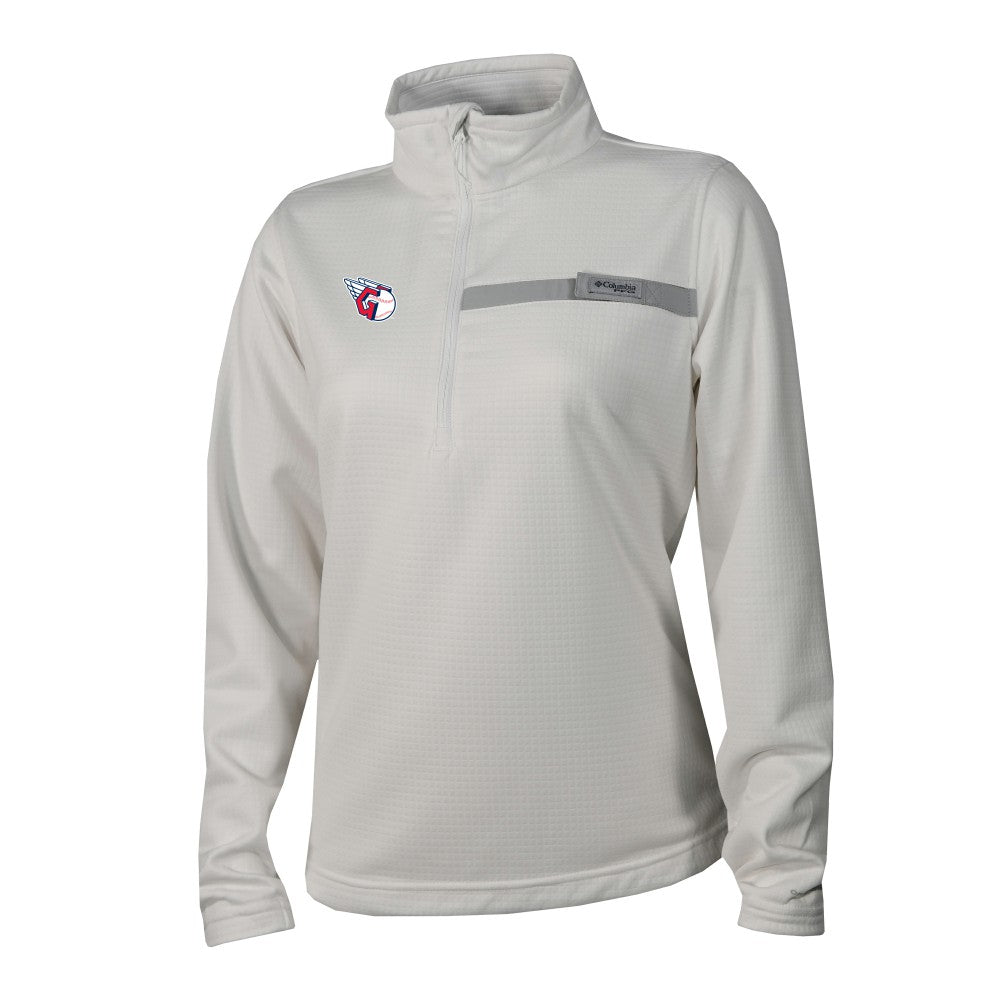Cleveland Guardians Women's Skiff Guide Fleece Half-Zip Pullover Jacket White