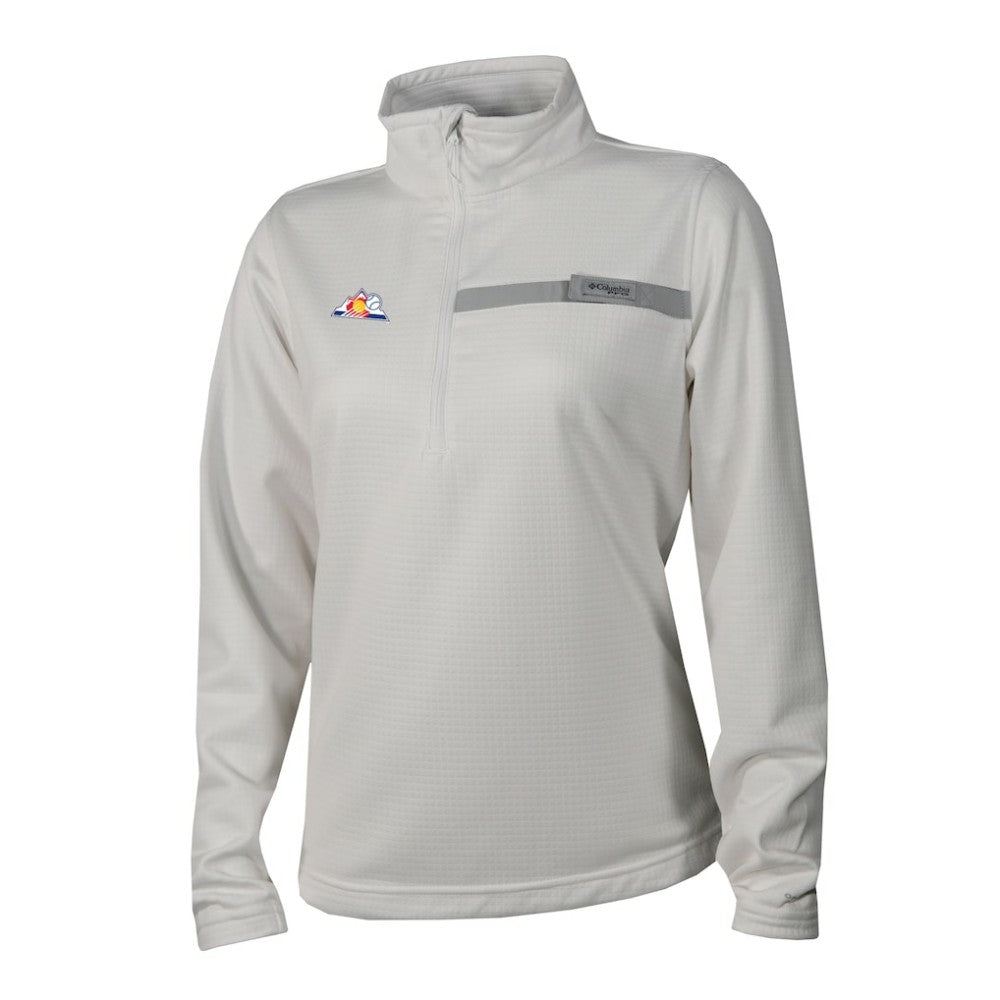 Colorado Rockies Women's Skiff Guide Fleece Half-Zip Pullover Jacket White