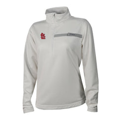 St. Louis Cardinals Women's Skiff Guide Fleece Half-Zip Pullover Jacket White