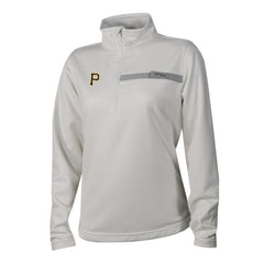 Pittsburgh Pirates Women's Skiff Guide Fleece Half-Zip Pullover Jacket White