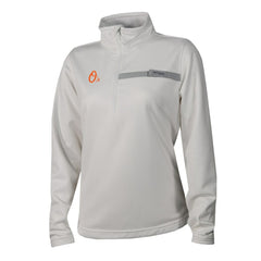 Baltimore Orioles Women's Skiff Guide Fleece Half-Zip Pullover Jacket White