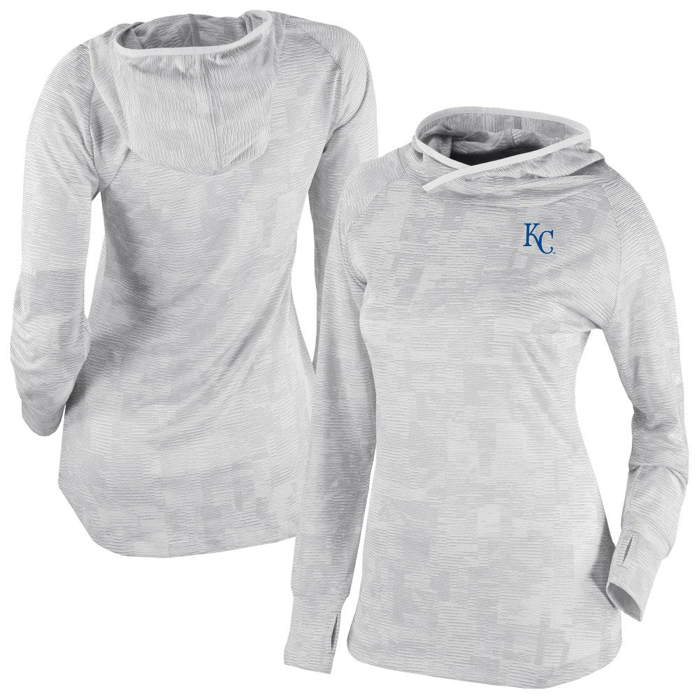 Kansas City Royals Women's Omni-Wick Sunday Ball Raglan Pullover Hoodie White