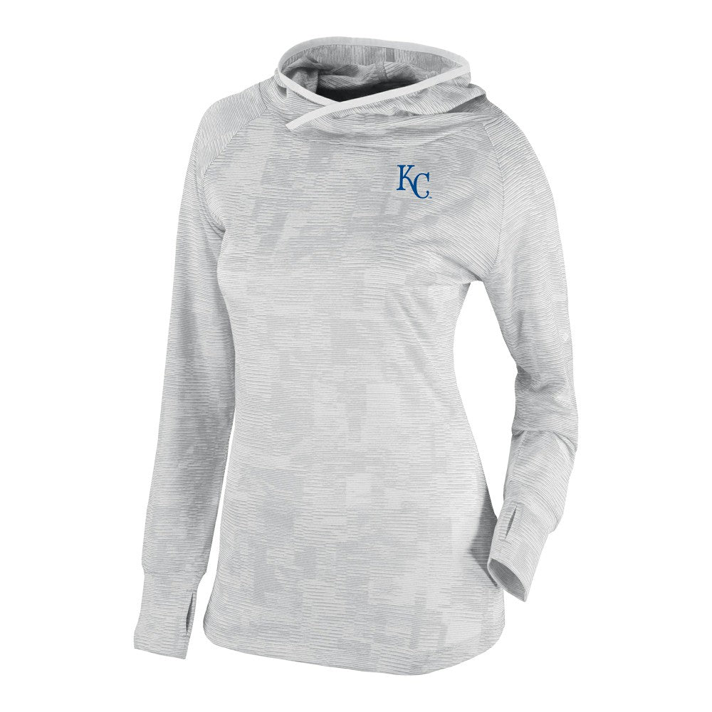 Kansas City Royals Women's Omni-Wick Sunday Ball Raglan Pullover Hoodie White