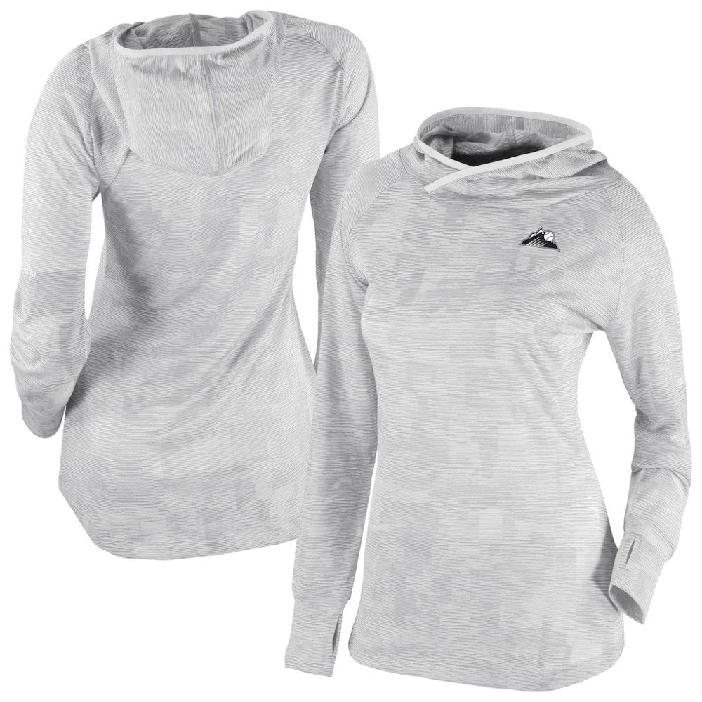 Colorado Rockies Women's Omni-Wick Sunday Ball Raglan Pullover Hoodie White