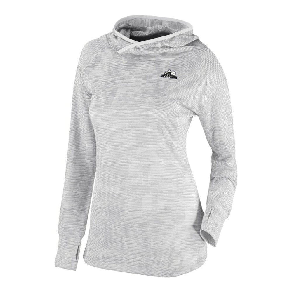Colorado Rockies Women's Omni-Wick Sunday Ball Raglan Pullover Hoodie White