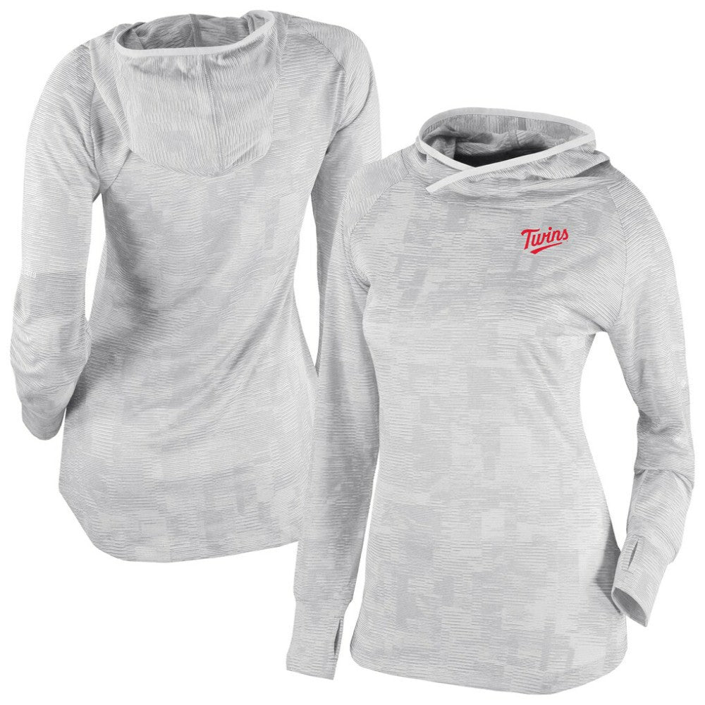 Minnesota Twins Women's Omni-Wick Sunday Ball Raglan Pullover Hoodie White