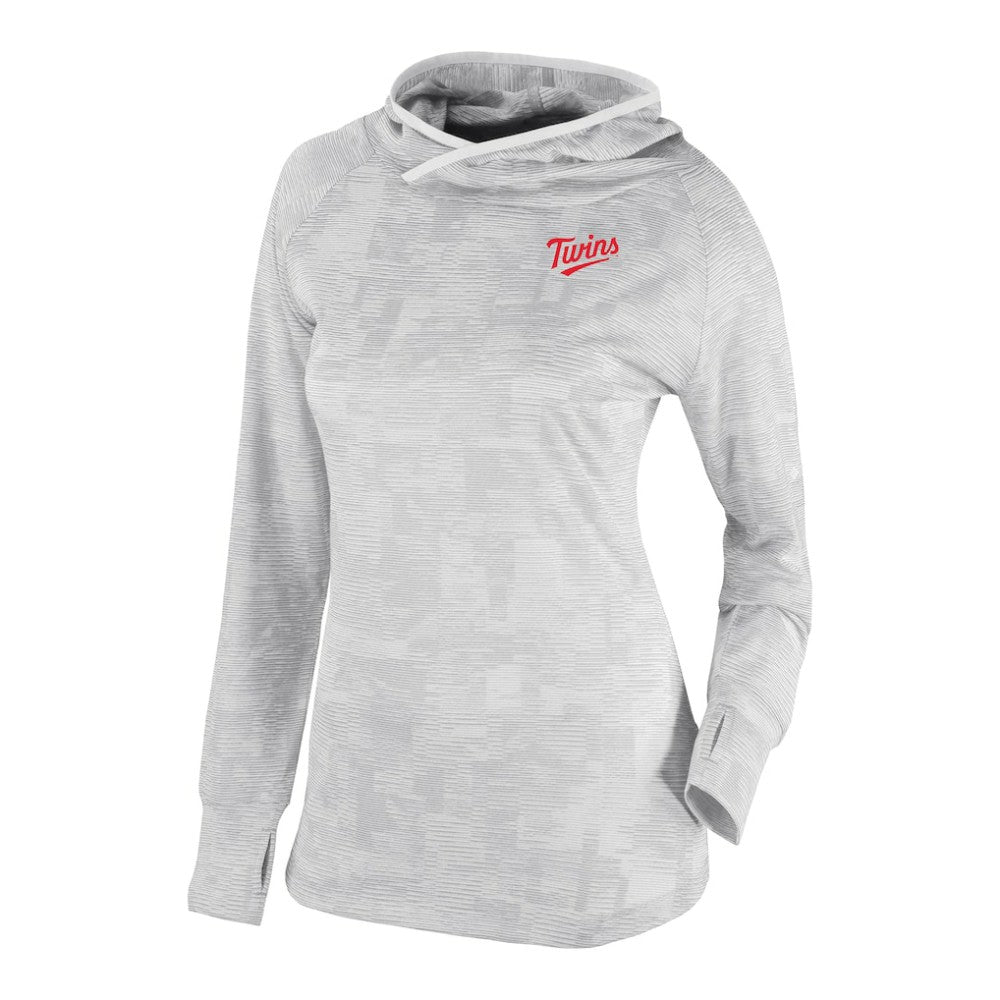 Minnesota Twins Women's Omni-Wick Sunday Ball Raglan Pullover Hoodie White