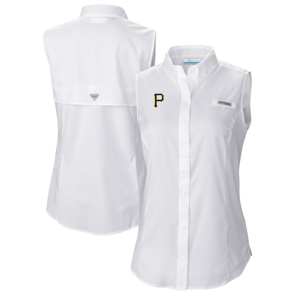 Pittsburgh Pirates Women's Tamiami Sleeveless Shirt White