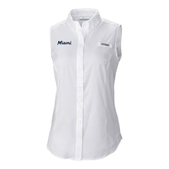 Miami Marlins Women's Tamiami Sleeveless Shirt White