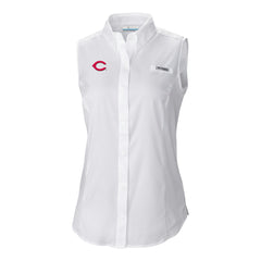 Cincinnati Reds Women's Tamiami Sleeveless Shirt White