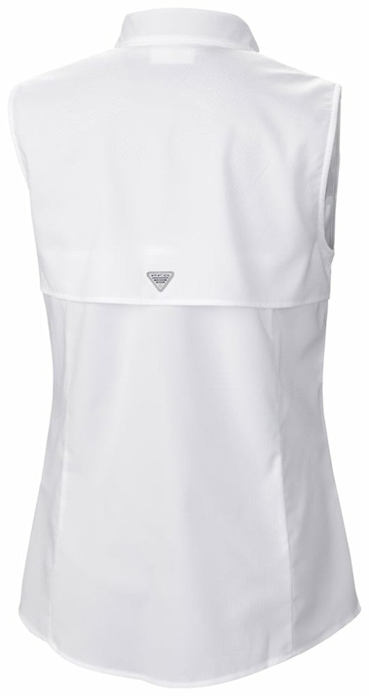 Detroit Tigers Women's Tamiami Sleeveless Shirt White