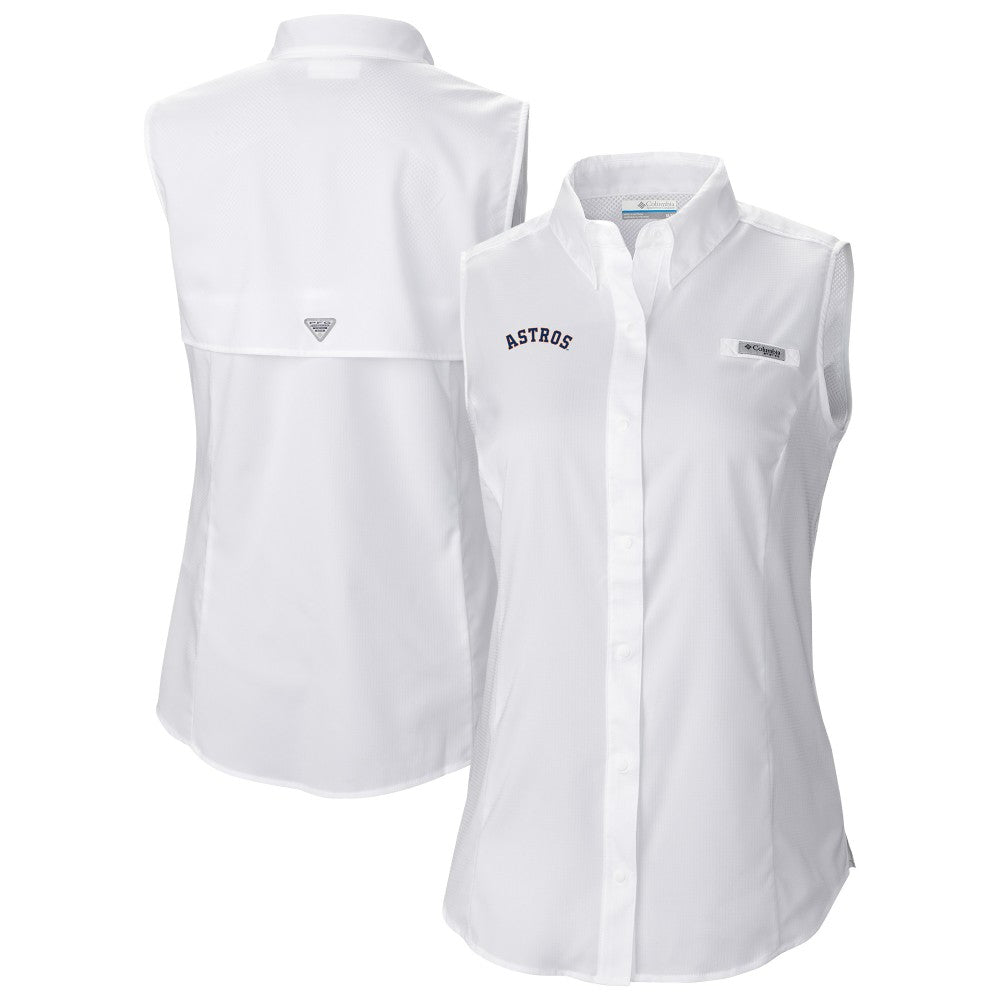 Houston Astros Women's Tamiami Sleeveless Shirt White