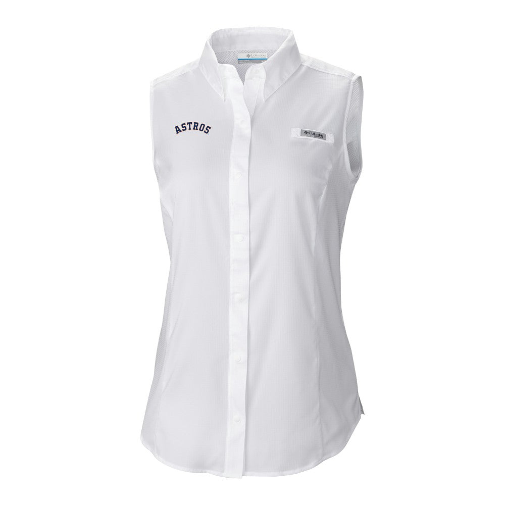 Houston Astros Women's Tamiami Sleeveless Shirt White