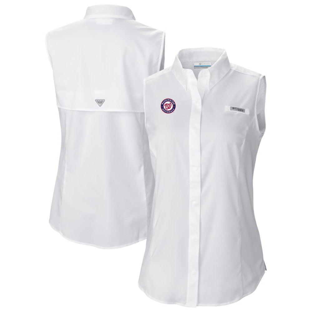Washington Nationals Women's Tamiami Sleeveless Shirt White