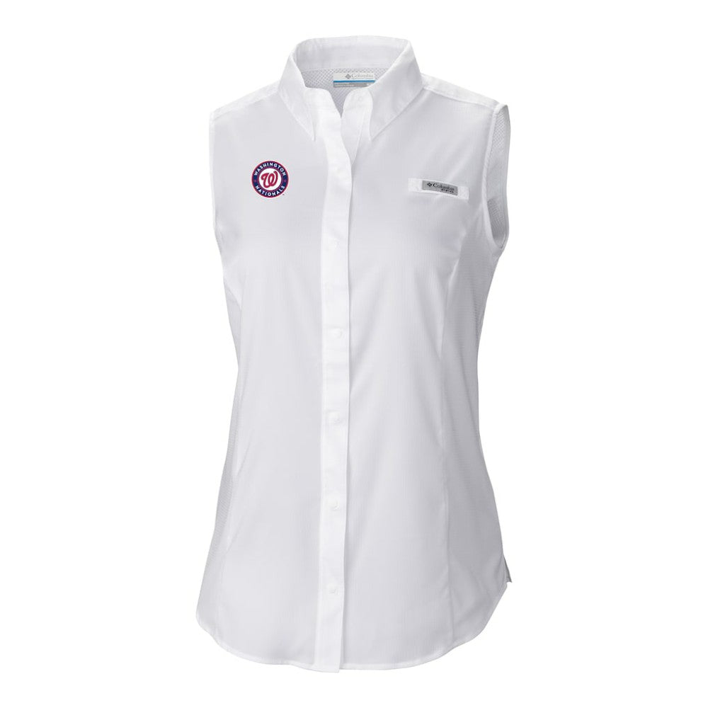 Washington Nationals Women's Tamiami Sleeveless Shirt White