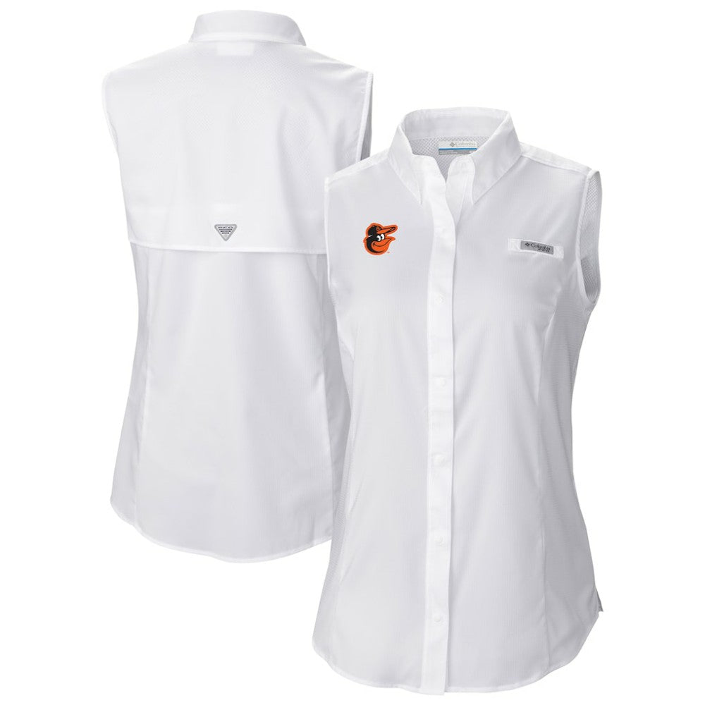 Baltimore Orioles Women's Tamiami Sleeveless Shirt White