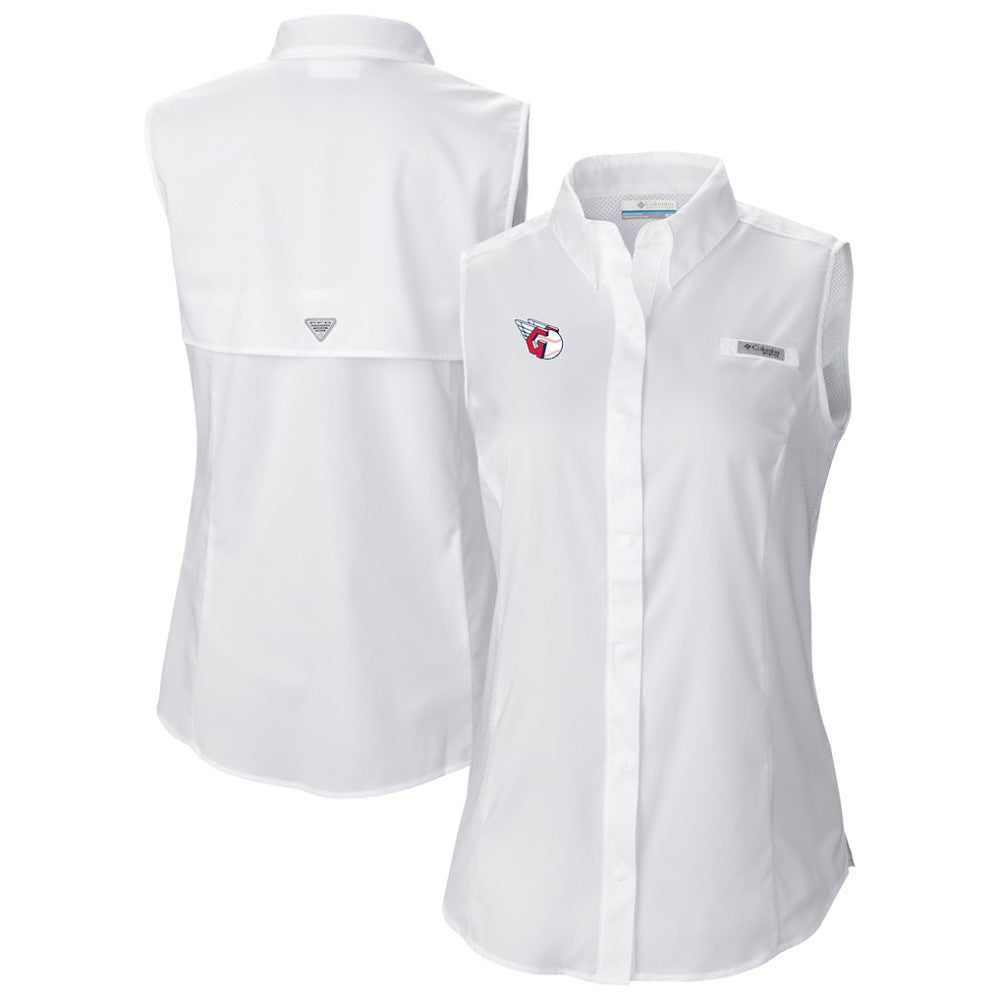 Cleveland Guardians Women's Tamiami Sleeveless Shirt White