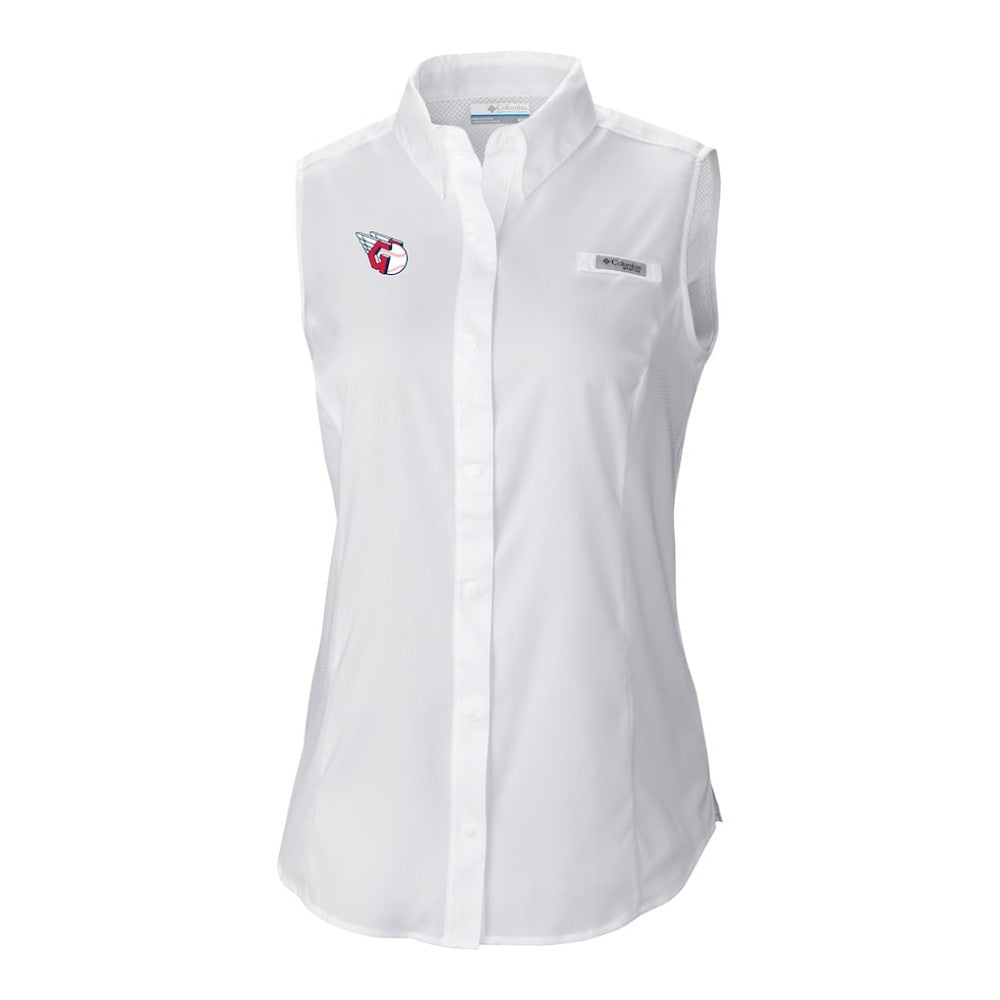 Cleveland Guardians Women's Tamiami Sleeveless Shirt White