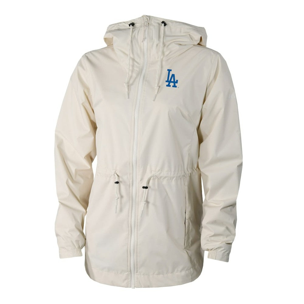 Los Angeles Dodgers Women's Lily Park Full-Zip Rain Jacket Cream