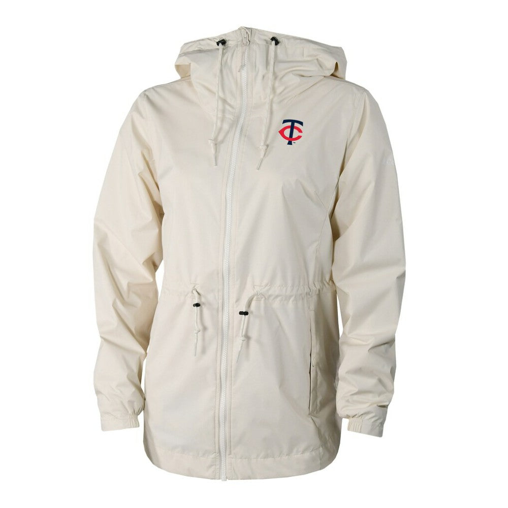Minnesota Twins Women's Lily Park Full-Zip Rain Jacket Cream