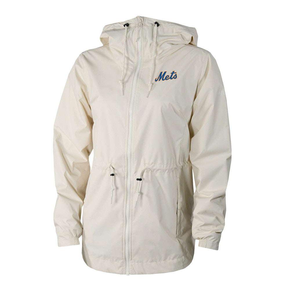 New York Mets Women's Lily Park Full-Zip Rain Jacket Cream