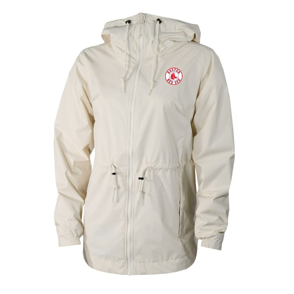 Boston Red Sox Women's Lily Park Full-Zip Rain Jacket Cream