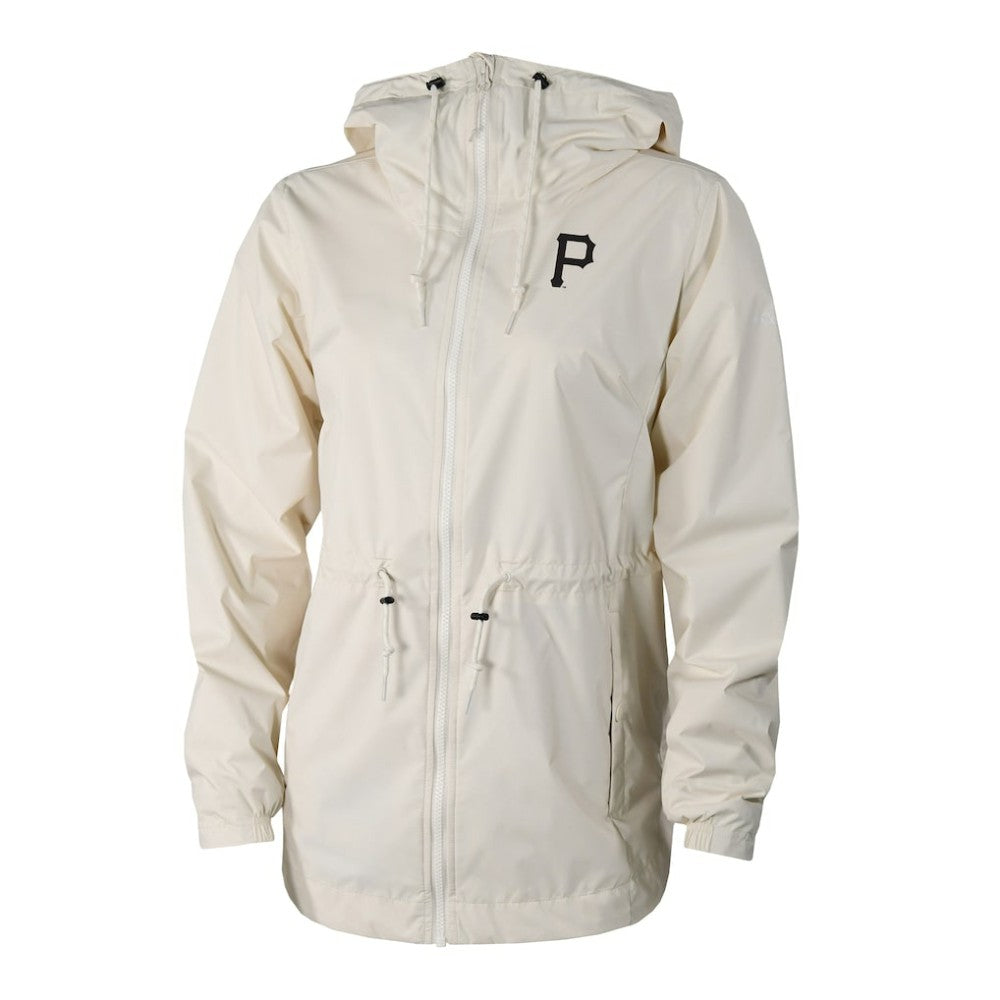 Pittsburgh Pirates Women's Lily Park Full-Zip Rain Jacket Cream