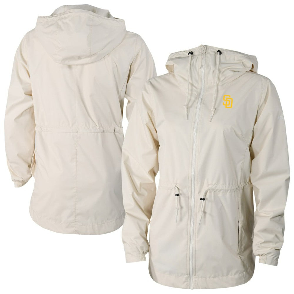 San Diego Padres Women's Lily Park Full-Zip Rain Jacket Cream
