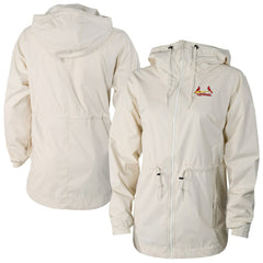 St. Louis Cardinals Women's Lily Park Full-Zip Rain Jacket Cream