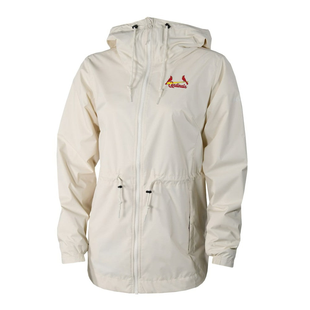 St. Louis Cardinals Women's Lily Park Full-Zip Rain Jacket Cream