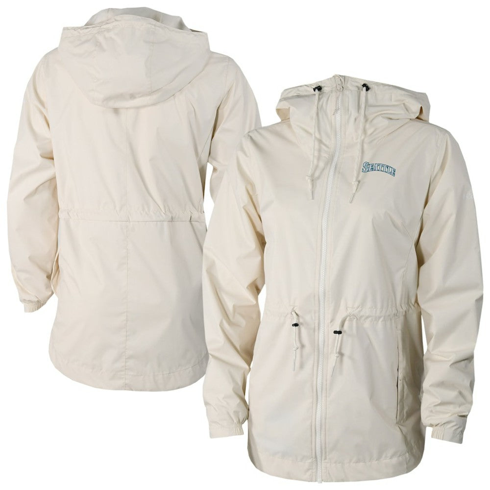 Seattle Mariners Women's Lily Park Full-Zip Rain Jacket Cream