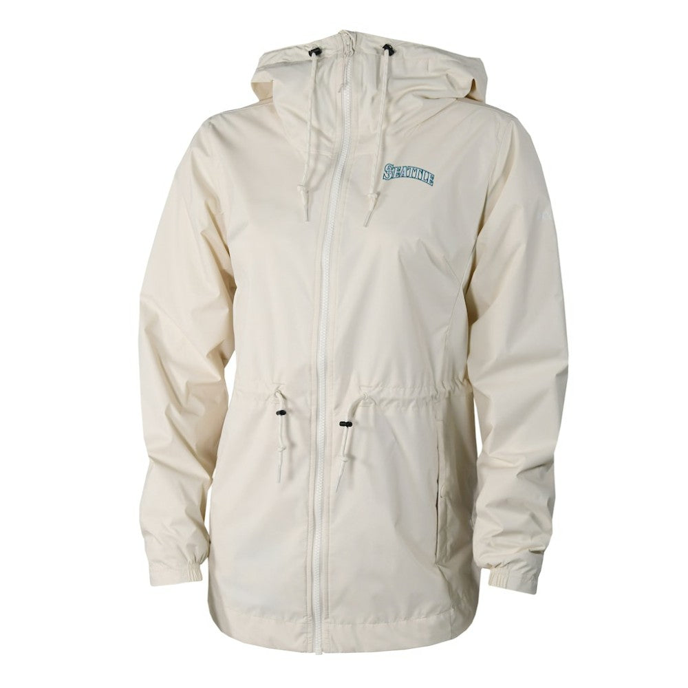 Seattle Mariners Women's Lily Park Full-Zip Rain Jacket Cream