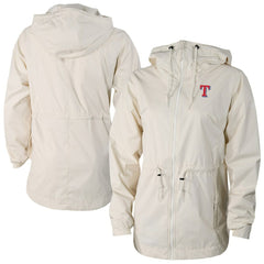 Texas Rangers Women's Lily Park Full-Zip Rain Jacket Cream