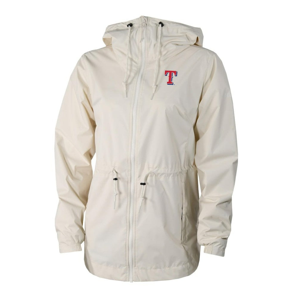 Texas Rangers Women's Lily Park Full-Zip Rain Jacket Cream