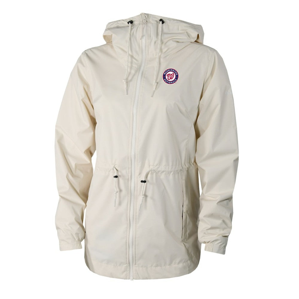 Washington Nationals Women's Lily Park Full-Zip Rain Jacket Cream