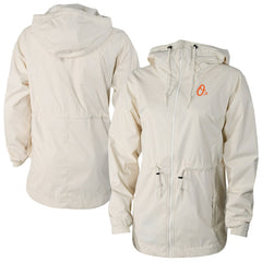 Baltimore Orioles Women's Lily Park Full-Zip Rain Jacket Cream