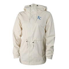 Kansas City Royals Women's Lily Park Full-Zip Rain Jacket Cream