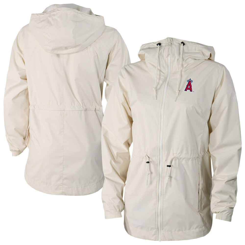 Los Angeles Angels Women's Lily Park Full-Zip Rain Jacket Cream