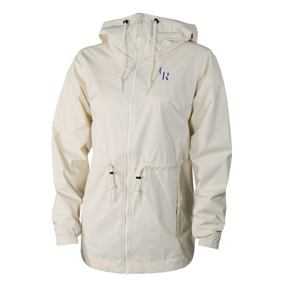 Colorado Rockies Women's Lily Park Full-Zip Rain Jacket Cream